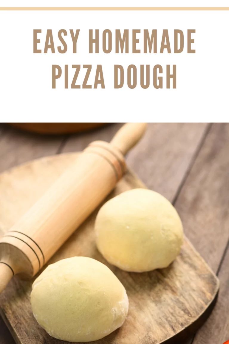 two balls of easy homemade pizza dough