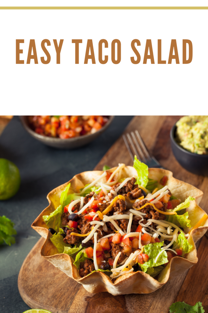 Taco Salad in a Tortilla Bowl