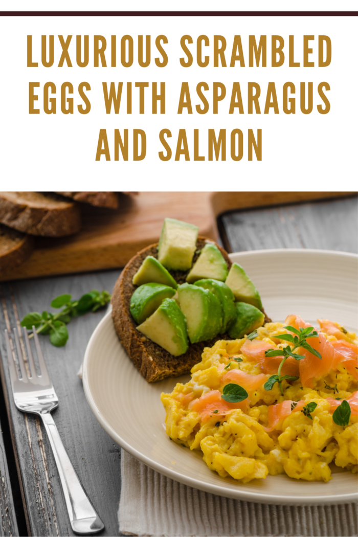 Luxurious Scrambled Eggs with Asparagus and Salmon