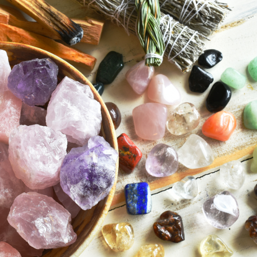 Rose Quartz and Healing Crystals