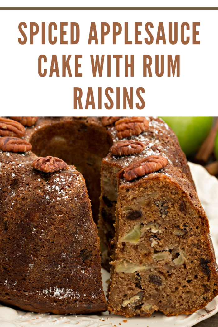 Spiced Applesauce Cake with Rum Raisins
