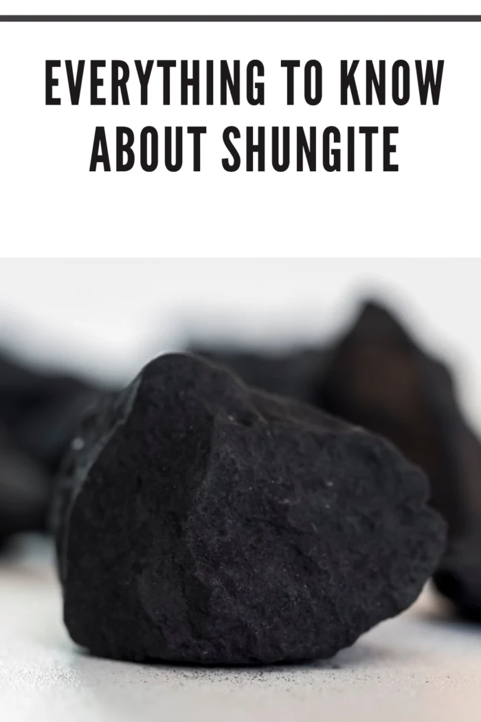 Russian shungite rock from Karelia close up