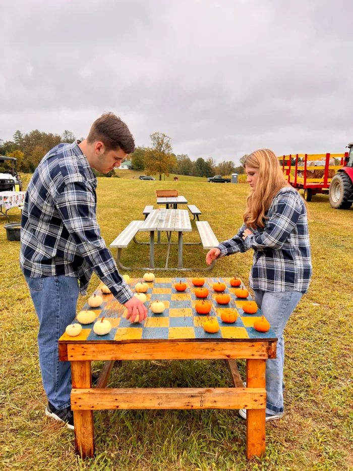 pumpkin checkers