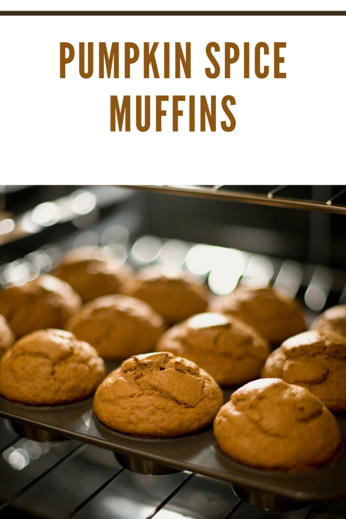pumpkin muffins in oven