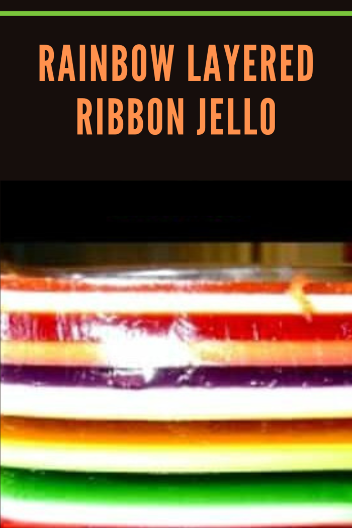 Rainbow Layered Ribbon Jello