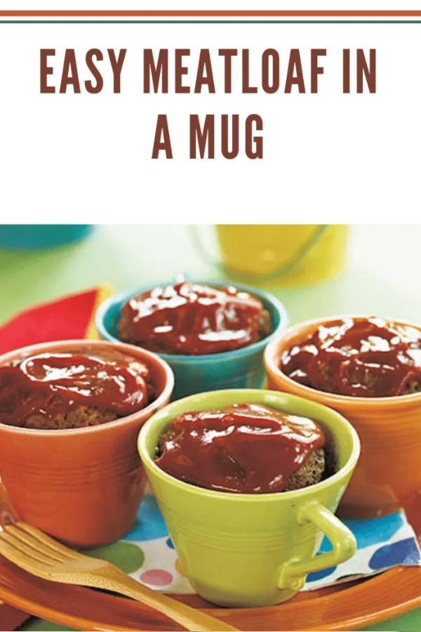 Delicious meatloaf served in colorful mugs, perfect for individual portions and quick meals.