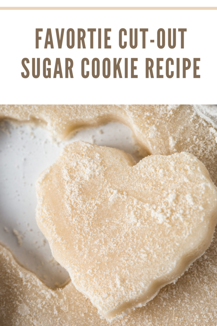 Sugar Cookie Dough heart Cut Out