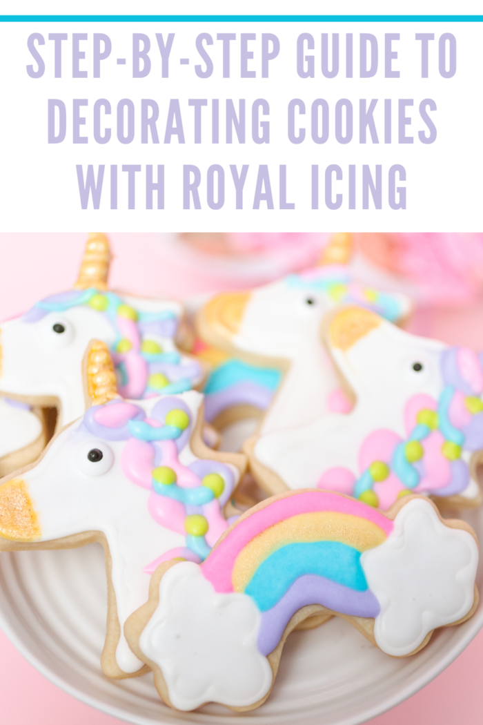 unicorn sugar cookies decorated with royal icing (1)