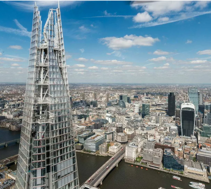 view from the shard and three course dining