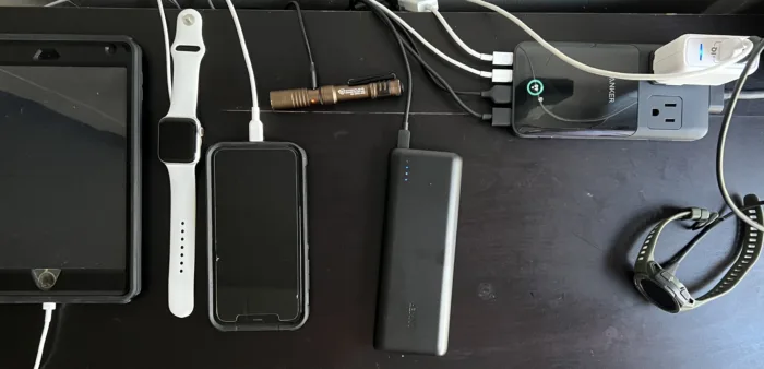 anker prime 6-in-one charging station charging a variety of devices