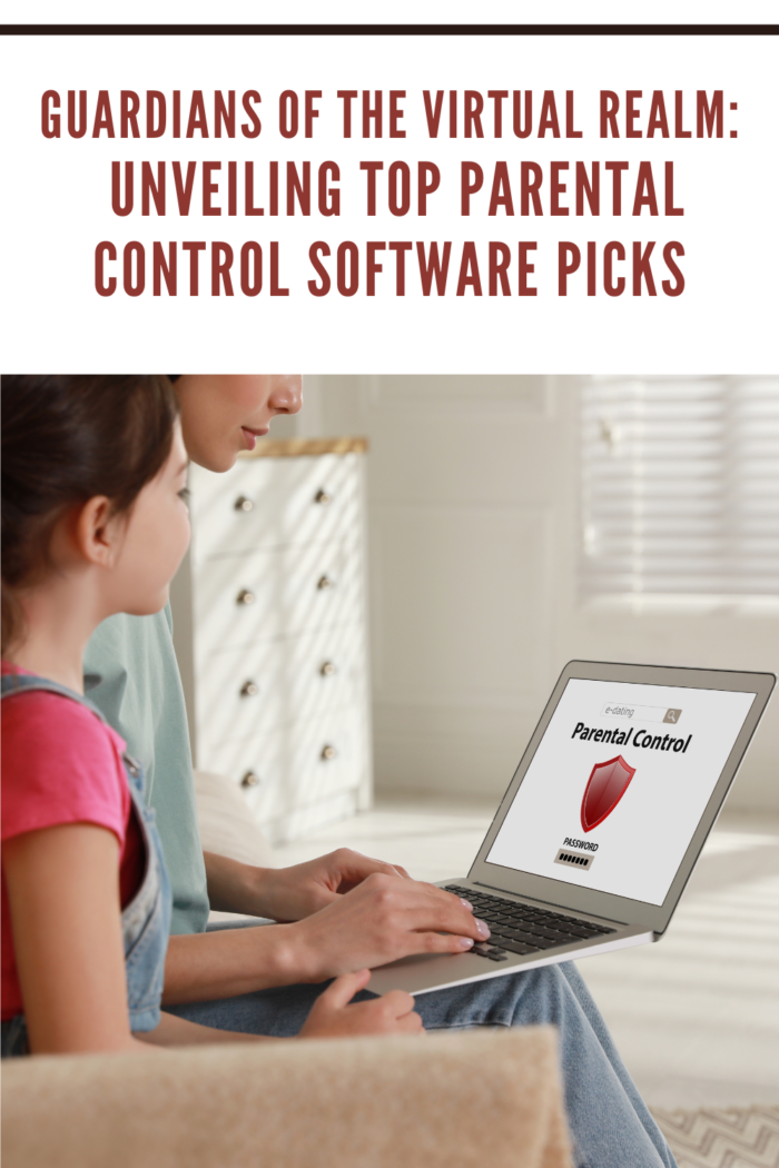 Mother Installing Parental Control App on Laptop to Ensure Her Child is safe