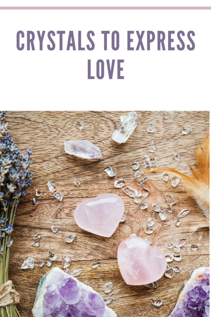 Rose quartz crystals on tray at home, Attract love, healing