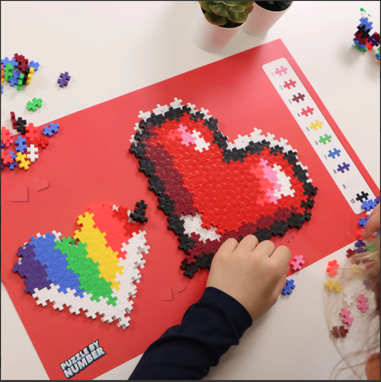 plus plus heart puzzle by number