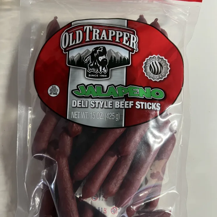 Old Trapper jalapeno deli stylse beef stick