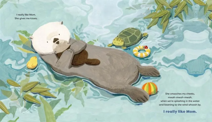 sea otter with baby