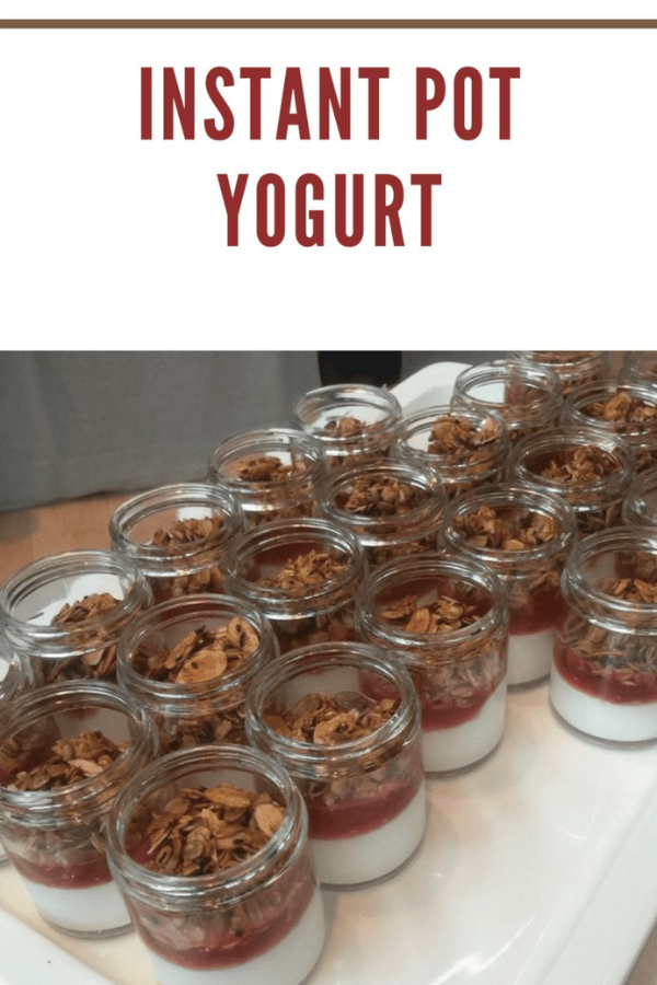 Delicious Instant Pot yogurt topped with crunchy granola and colorful fruit compote