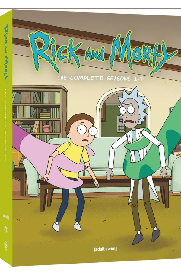 Rick and Morty: The Complete Seasons 1-7 DVD boxed set featuring all 71 episodes and exclusive bonus content.