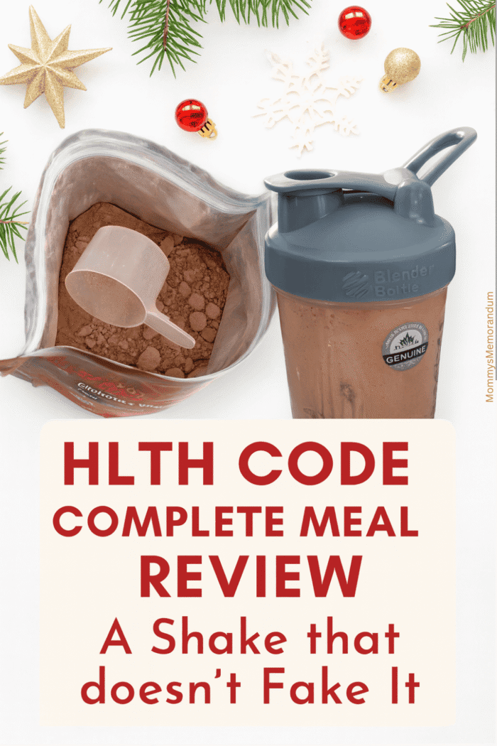 HLTH Code Complete Meal review with Chocolate Macadamia meal replacement powder and shaker bottle