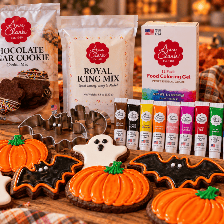 Ann Clark Chocolate Sugar Cookies with Halloween Cutters