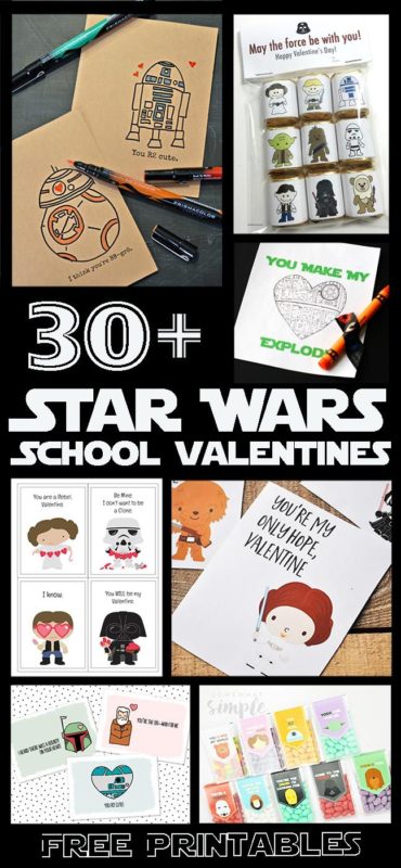 Free Printable 30 Star Wars Inspired Valentines