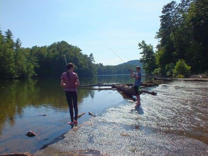 Cooper is showing MacKenzie how she needs to reel back in