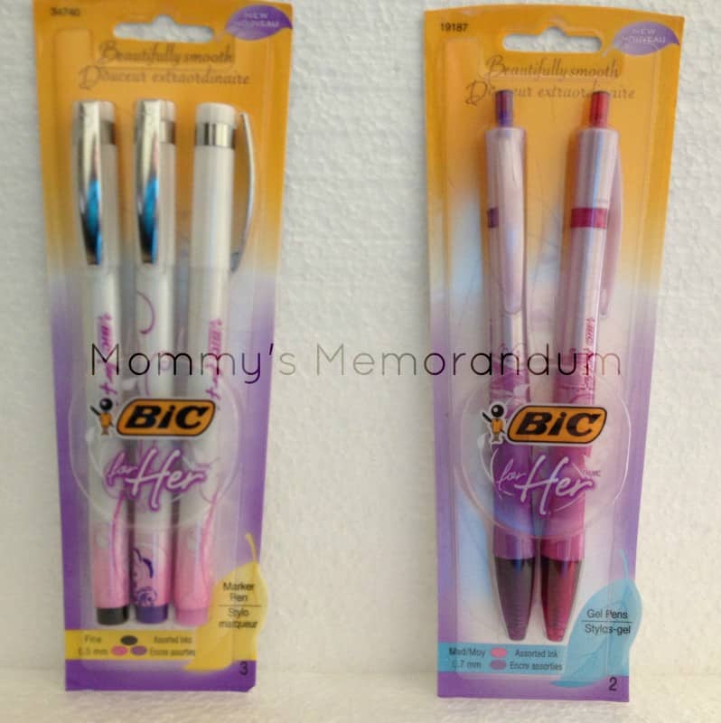 BIC for Her Gel and Marker Pens
