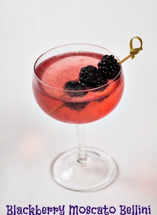 Blackberry Moscato Bellini #Recipe