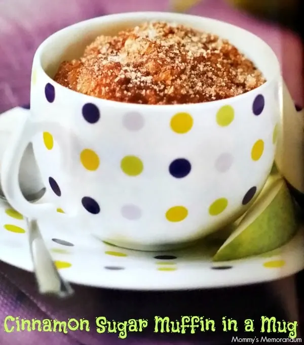 Cinnamon Sugar Muffin in a Mug #recipe