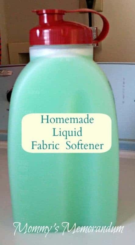 #DIY Homemade Fabric Softener in bottle with label