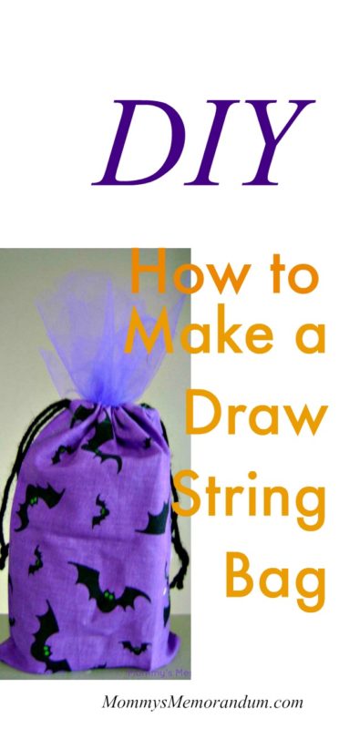 Step-by-step guide for making a Halloween drawstring bag, perfect for trick-or-treating and party favors