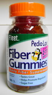 pedia-lax fiber gummies in jar.