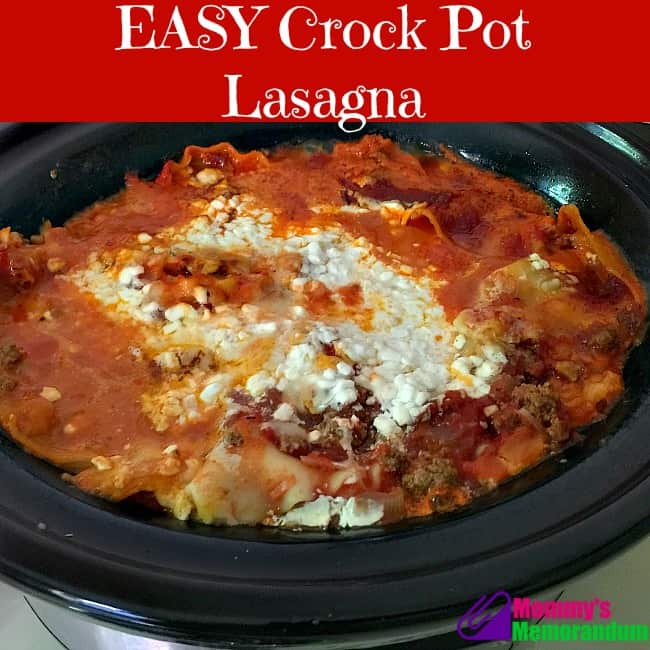 EASY crockpot lasagna recipe