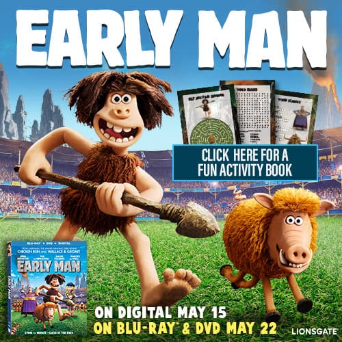 Early Man Activities You Can Download and Print for Free, free printables, lionsgate, free printable activity sheets, activity sheets