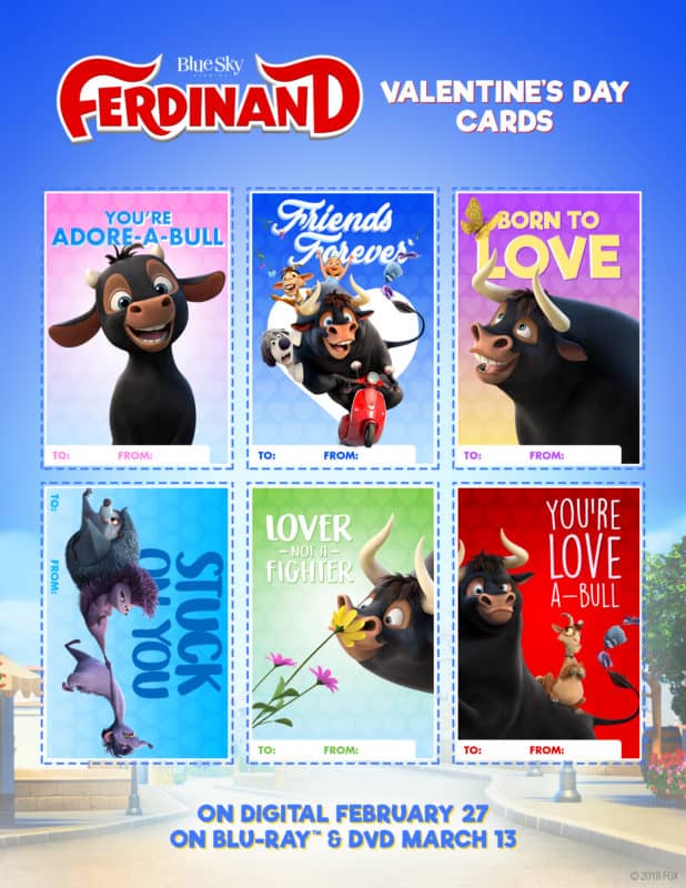 Ferdinand FREE Printable Valentines