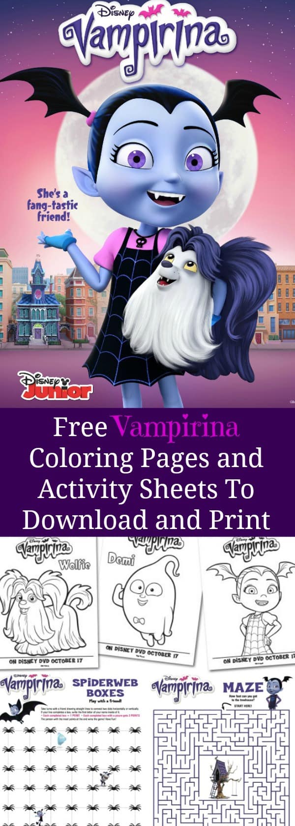 Free Vampirina Coloring Pages and Activity Sheets To Download and Print