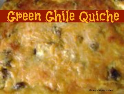 Green chile quiche #recipe