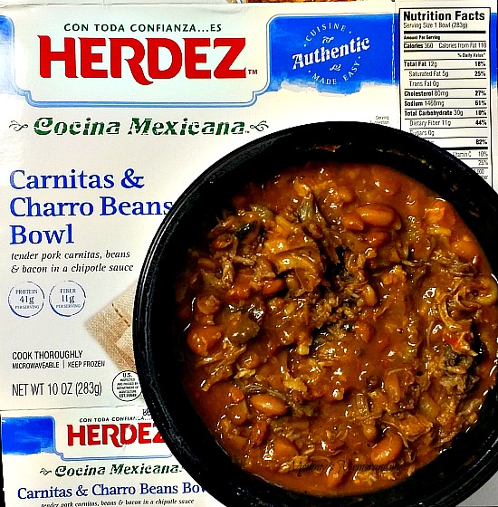 HERDEZ Carnitas and Charro Beans Bowl