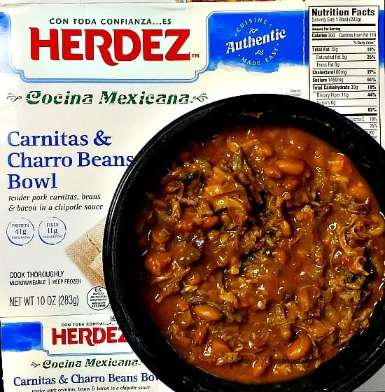 HERDEZ Carnitas and Charro Beans Bowl