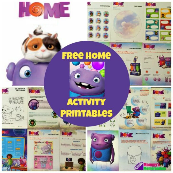 free dreamworks home activity sheets