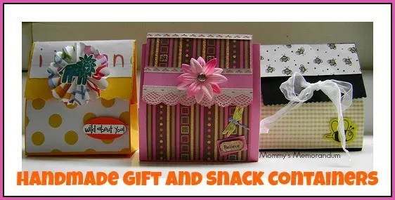 Handmade Gift and snack containers #Crafts #DIY #Tutorial