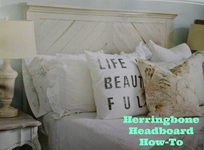 Herringbone Headboard How-To #DIY