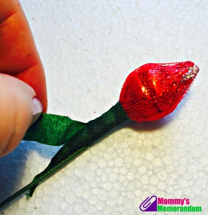 Hershey Kisses Roses wrapping floral tape