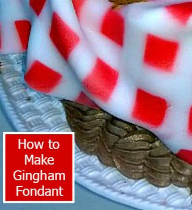 How to make gingham fondant tutorial diy cake decorating