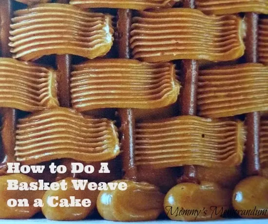 How to do a basket weave on a cake