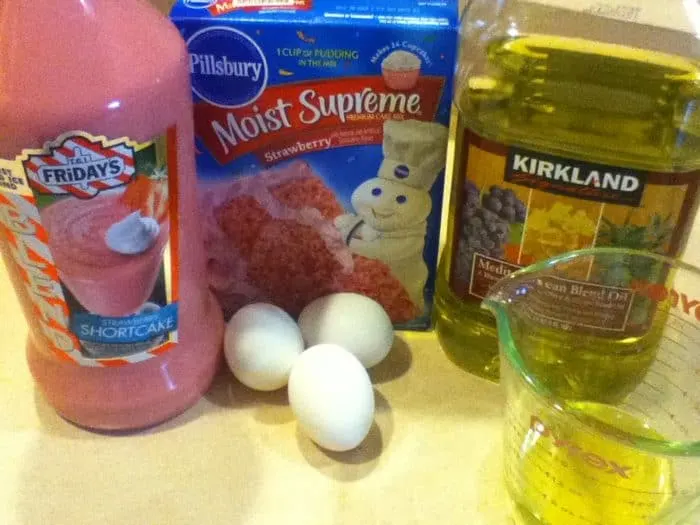 TGIF Strawberry Shortcake Cupcakes Recipe Ingredients