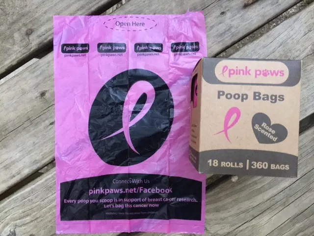  360-Count Pink Paws Dog Waste Bags