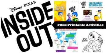 Inside Out Free Printable Activity Sheets