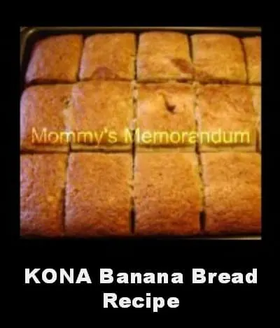 Sliced Kona banana bread showing soft crumb texture