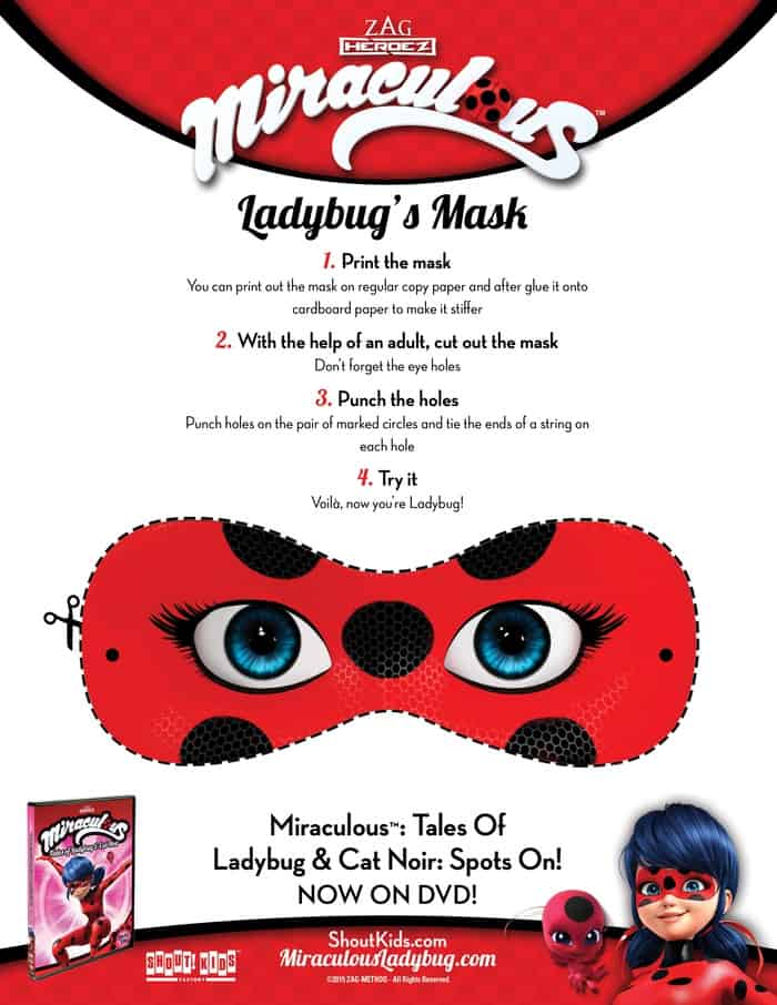 Ladybug Mask Activity Sheet