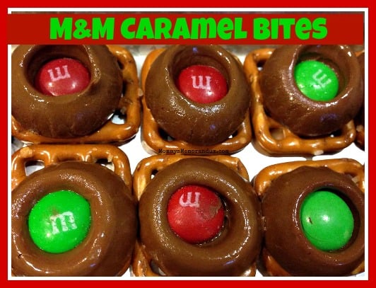 M&M Caramel Bites #Recipe #DIY #HolidayBaking
